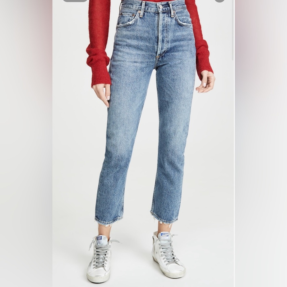Agolde Riley High-rise Straight Crop jean